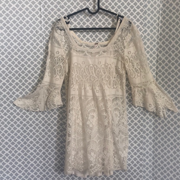 ivory lace boho dress